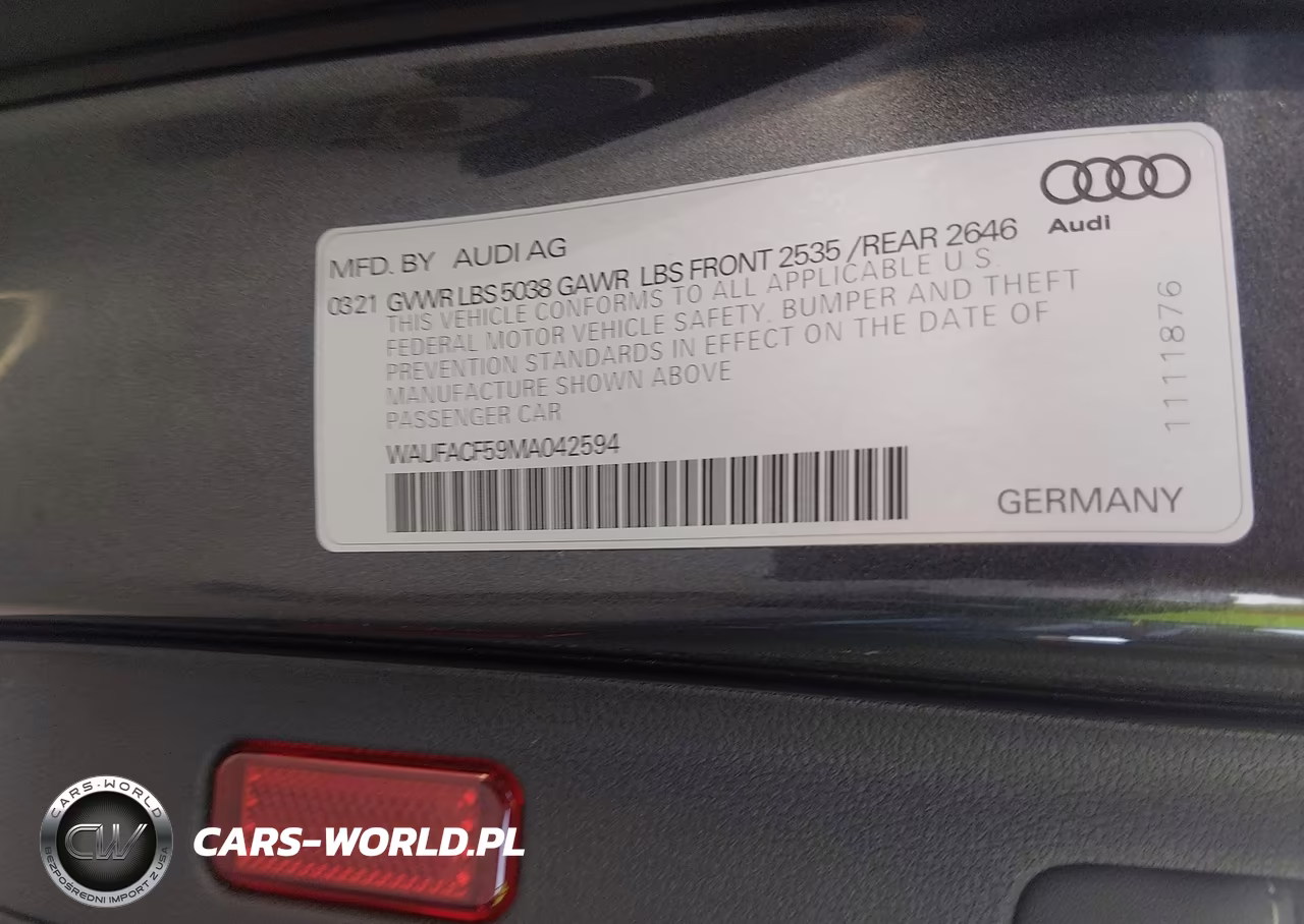 2021 Audi A5 Sportback Premium Plus 45 Tfsi Quattro S Tronic VIN:WAUFACF59MA042594 - 9