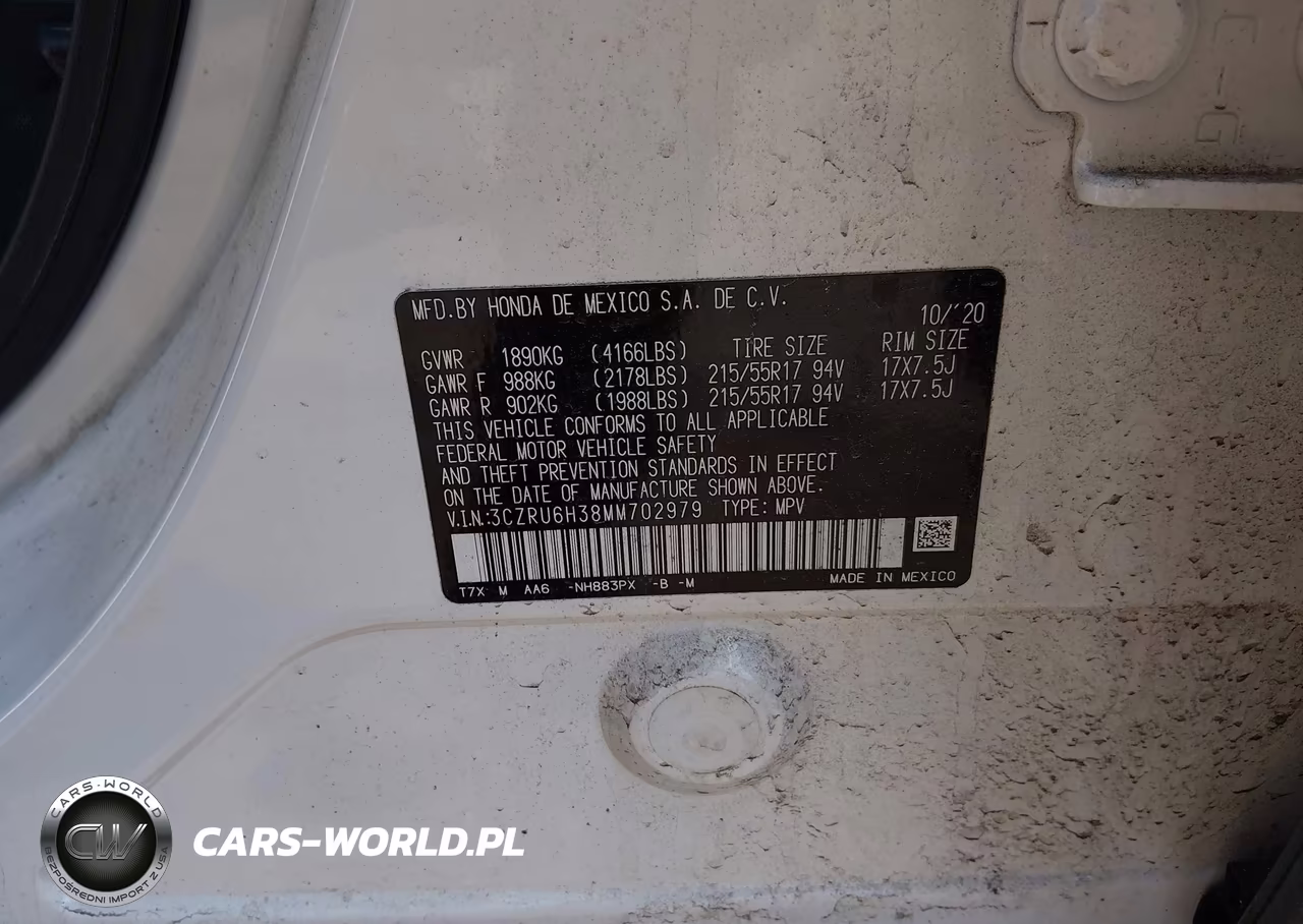 2021 Honda Hr-V Awd Lx VIN:3CZRU6H38MM702979 - 9