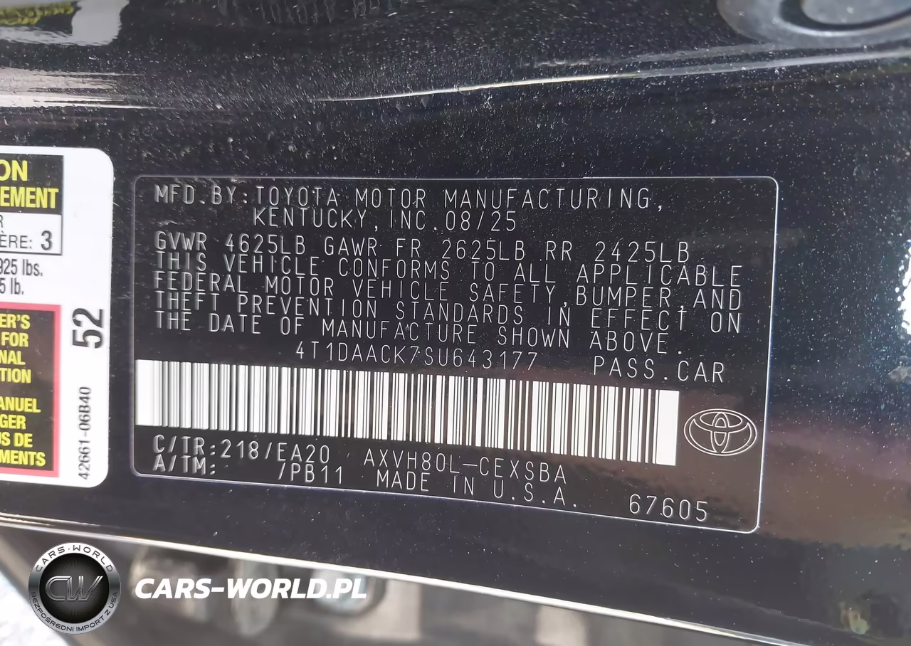 2025 Toyota Camry Se VIN:4T1DAACK7SU643177 - 9