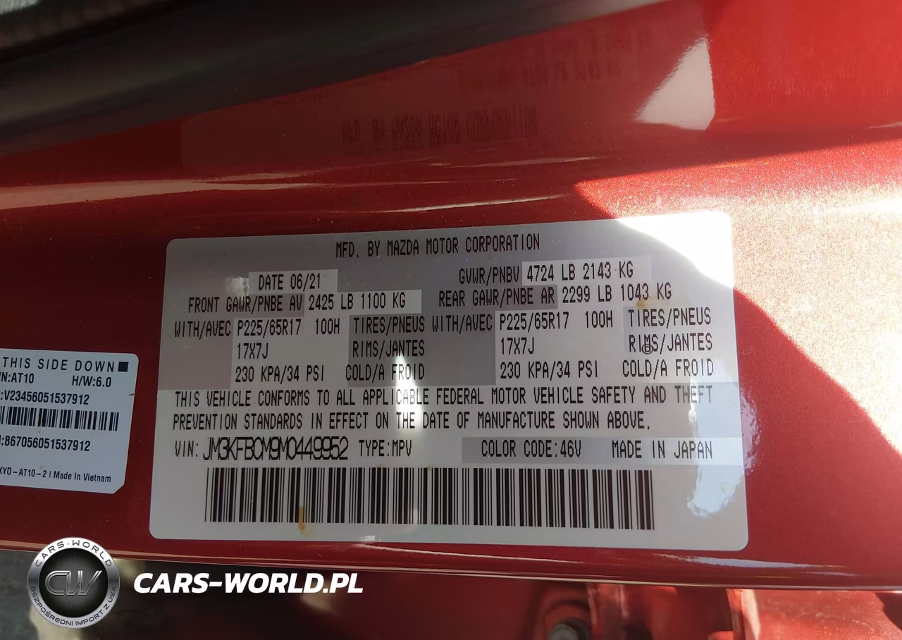 2021 Mazda Cx-5 Touring VIN:JM3KFBCM9M0449952 - 9