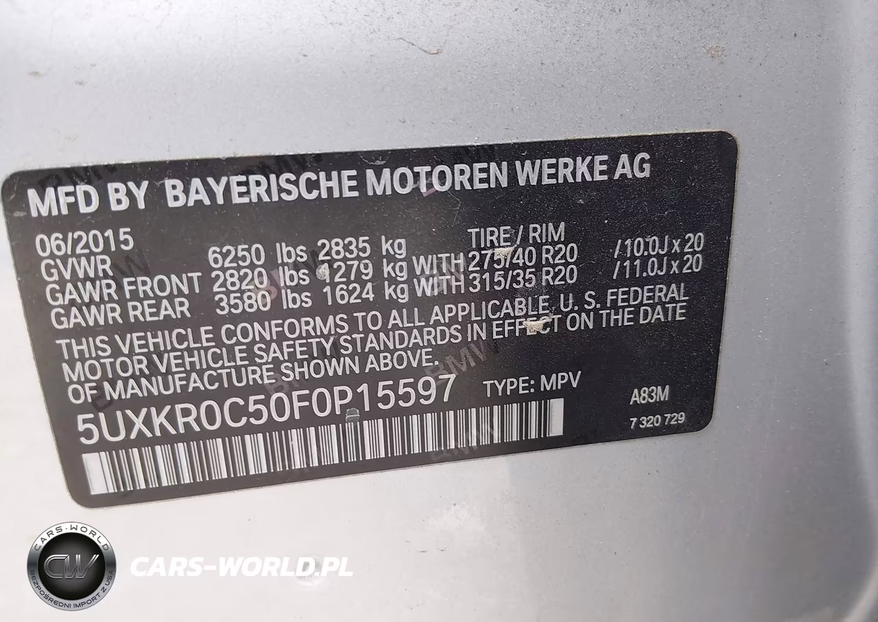 2015 BMW X5 xDrive35I VIN:5UXKR0C50F0P15597 - 9