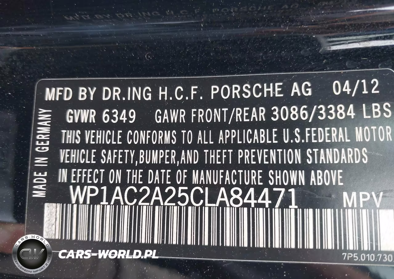 2012 Porsche Cayenne Turbo VIN:WP1AC2A25CLA84471 - 9