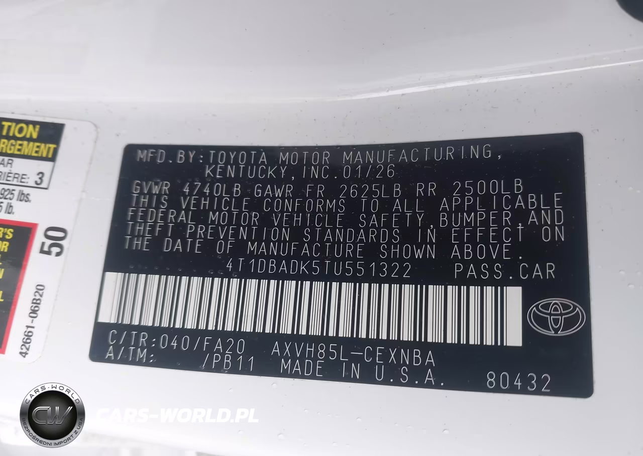 2026 Toyota Camry Le VIN:4T1DBADK5TU551322 - 9