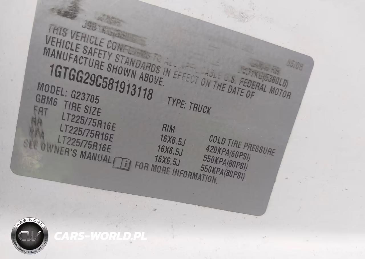 2008 GMC Savana Cargo Van Work Van VIN:1GTGG29C581913118 - 9