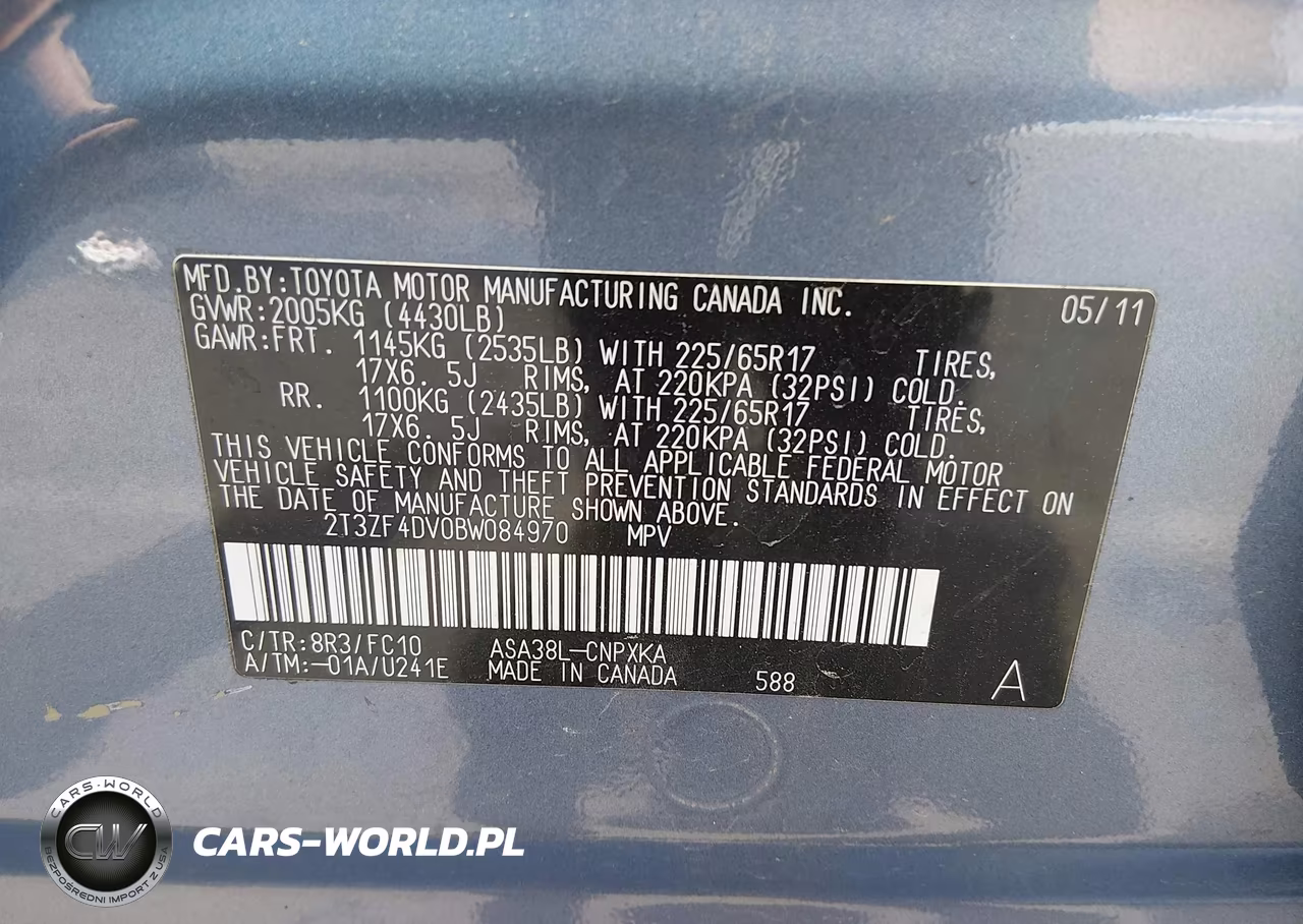 2011 Toyota Rav4 VIN:2T3ZF4DV0BW084970 - 9