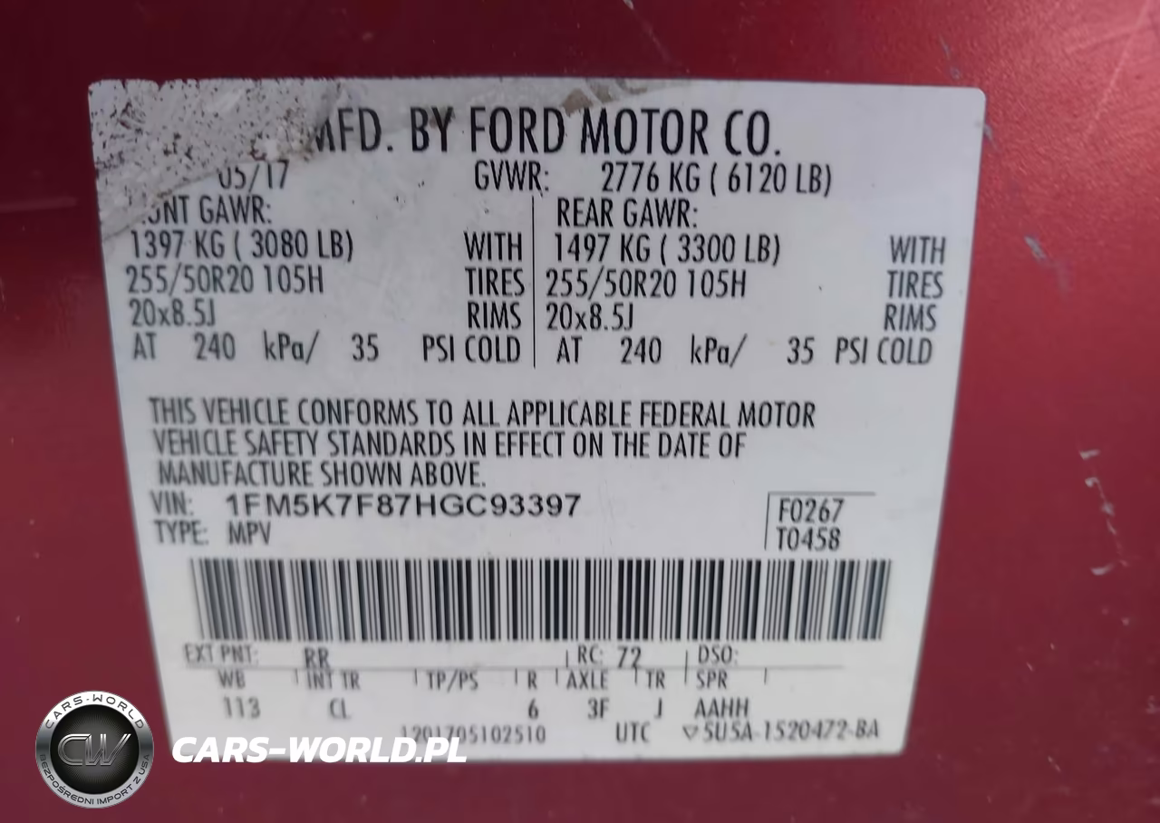 2017 Ford Explorer Limited VIN:1FM5K7F87HGC93397 - 9