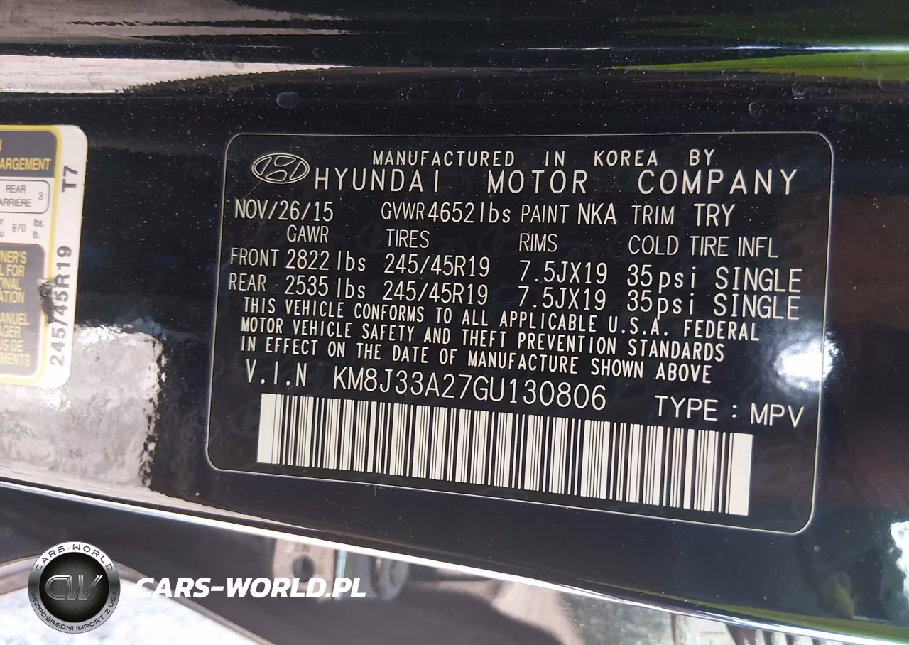 2016 Hyundai Tucson Limited VIN:KM8J33A27GU130806 - 9