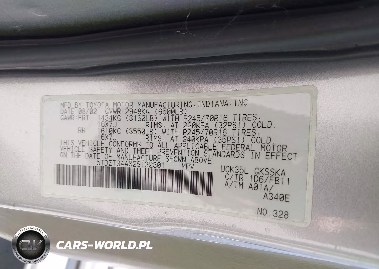2002 Toyota Sequoia Sr5 V8 VIN:5TDZT34AX2S132301 - 9