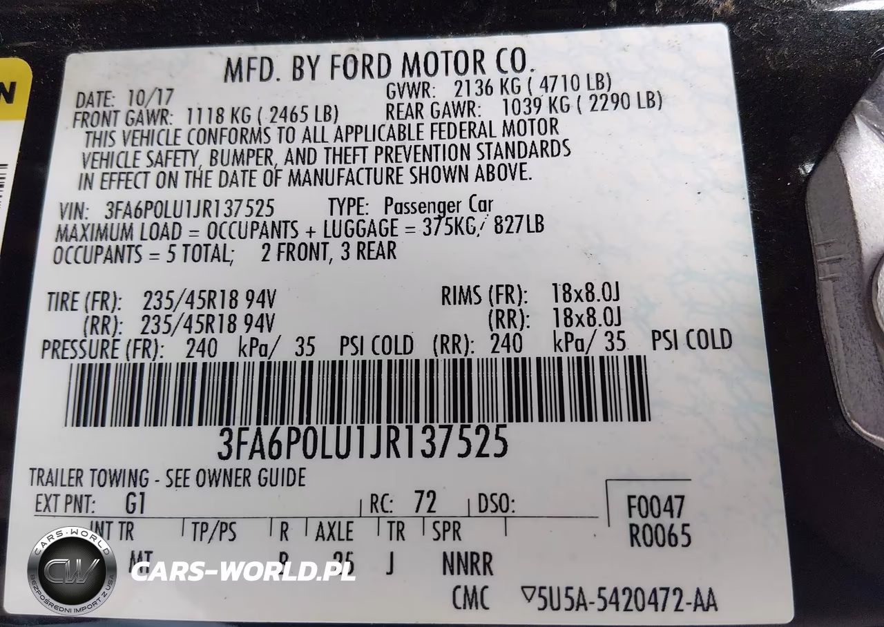 2018 Ford Fusion Hybrid Se VIN:3FA6P0LU1JR137525 - 9