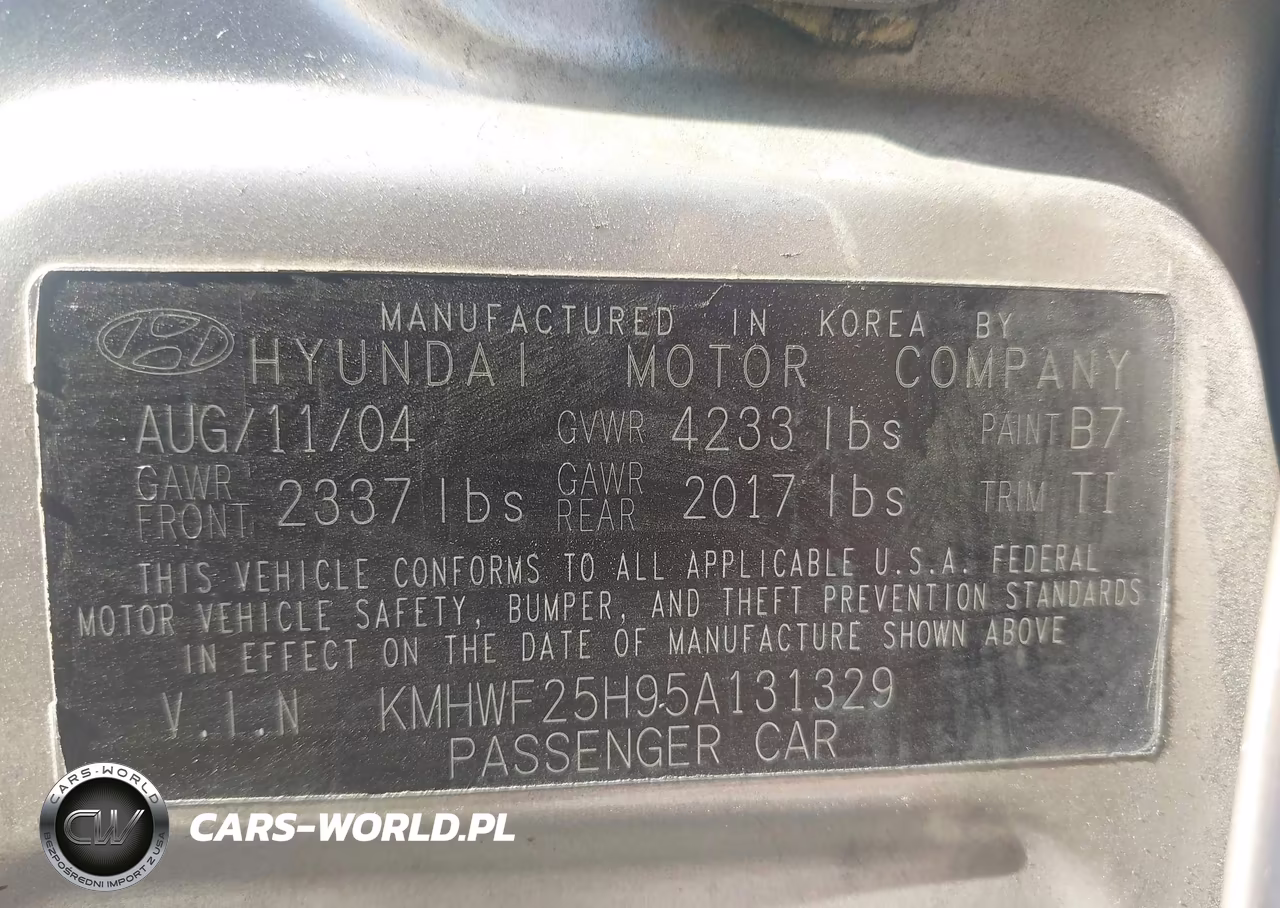 2005 Hyundai Sonata Gl V6 VIN:KMHWF25H95A131329 - 9