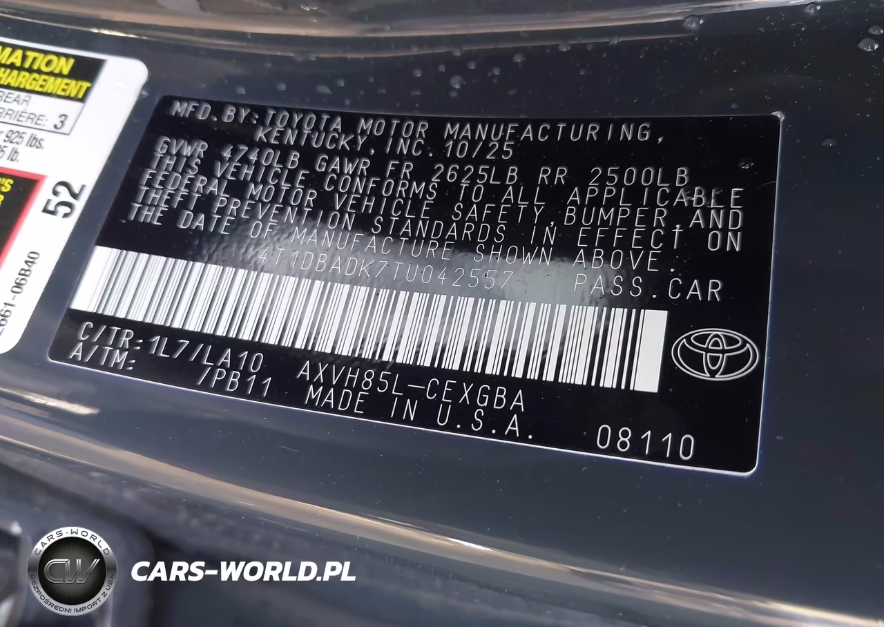 2026 Toyota Camry Xle VIN:4T1DBADK7TU042557 - 9