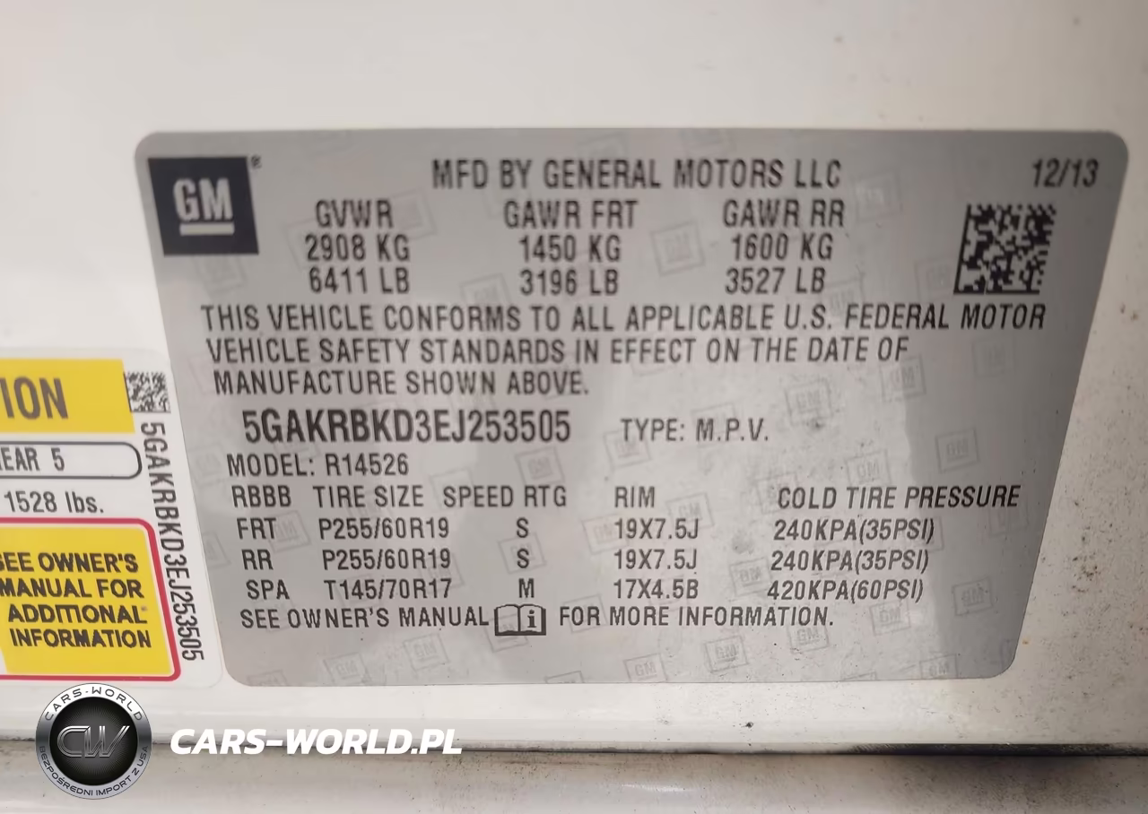 2014 Buick Enclave Leather VIN:5GAKRBKD3EJ253505 - 9