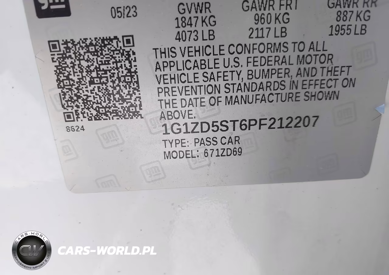 2023 Chevrolet Malibu Fwd 1Lt VIN:1G1ZD5ST6PF212207 - 9