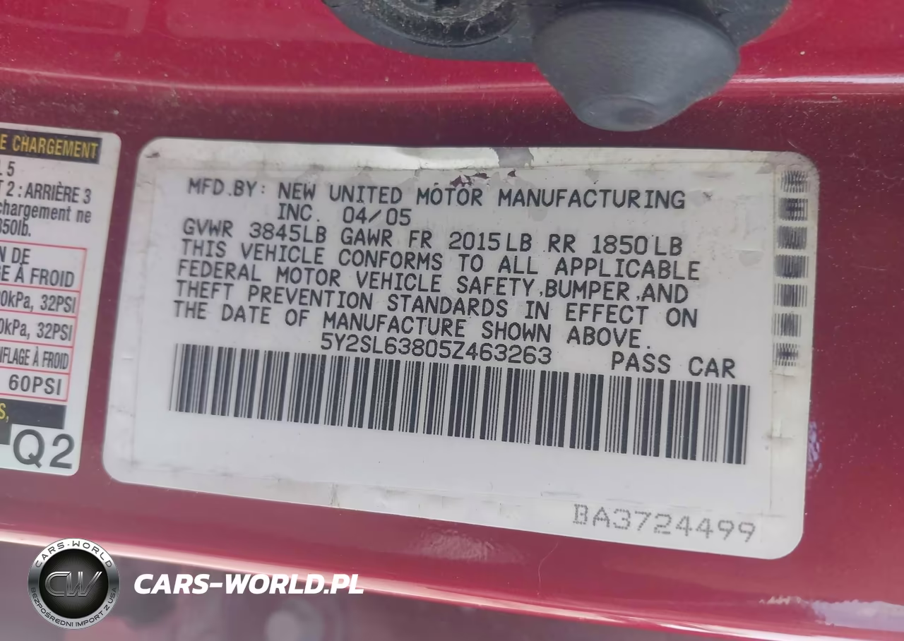 2005 Pontiac Vibe VIN:5Y2SL63805Z463263 - 9