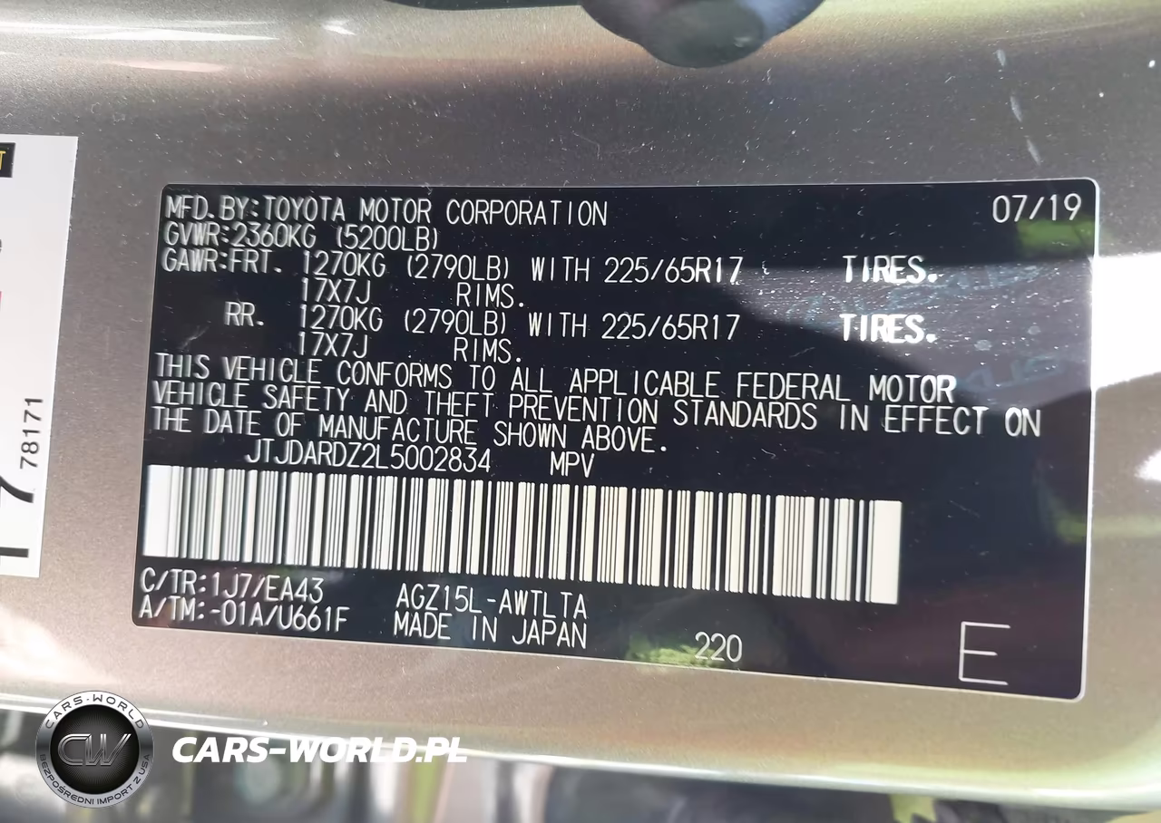 2020 Lexus Nx 300 VIN:JTJDARDZ2L5002834 - 9