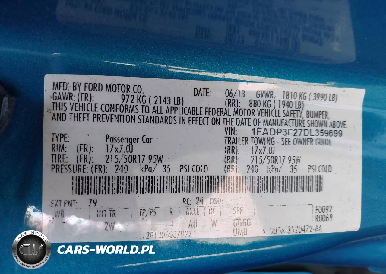 2013 Ford Focus Se VIN:1FADP3F27DL359699 - 9