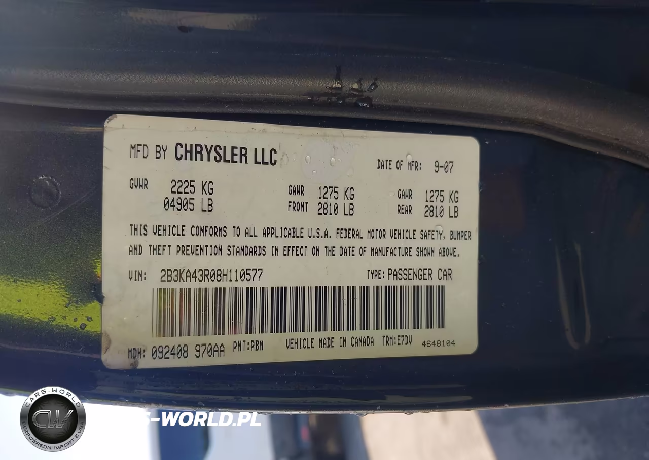 2008 Dodge Charger VIN:2B3KA43R08H110577 - 9