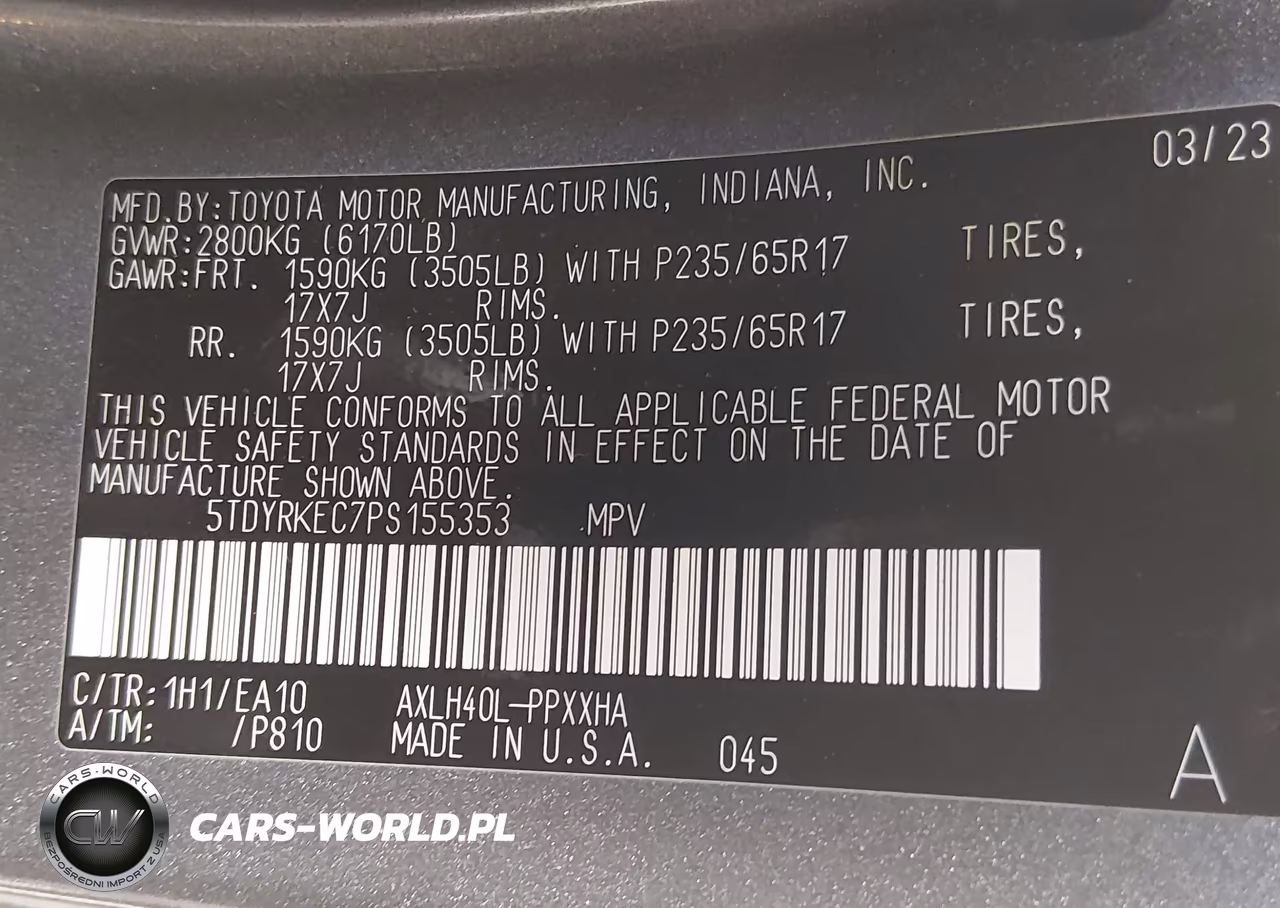 2023 Toyota Sienna Xle VIN:5TDYRKEC7PS155353 - 9