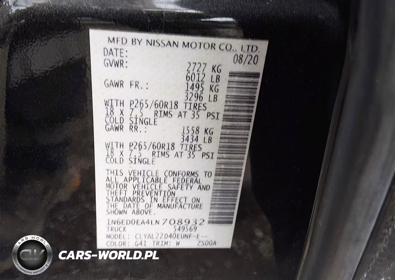 2020 Nissan Frontier Sv 4X2 VIN:1N6ED0EA4LN708932 - 9