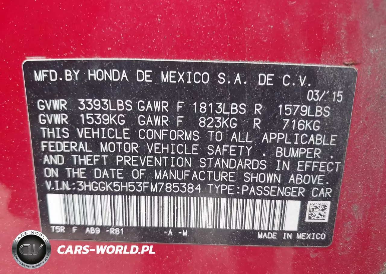 2015 Honda Fit Lx VIN:3HGGK5H53FM785384 - 9