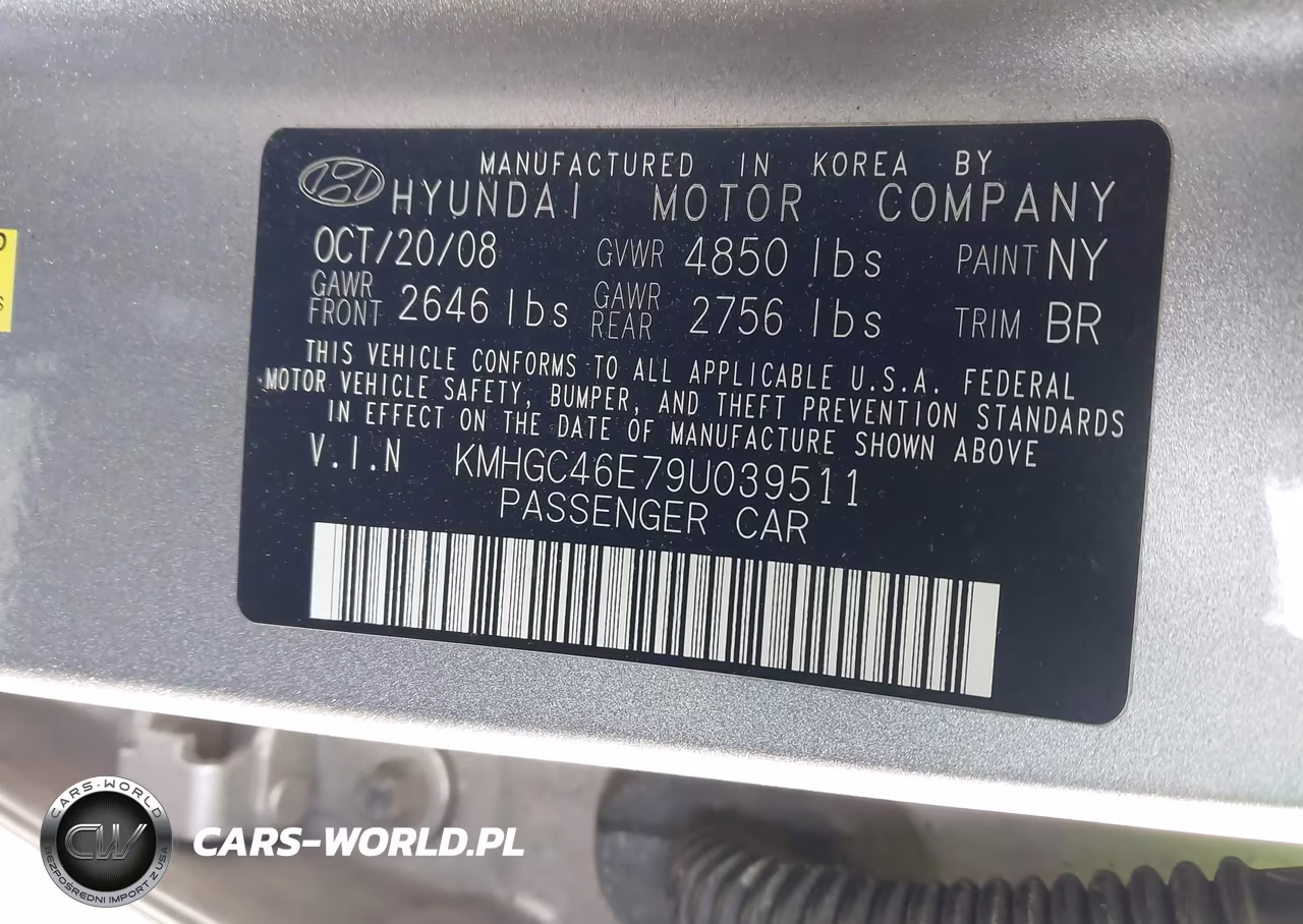 2009 Hyundai Genesis 3.8 VIN:KMHGC46E79U039511 - 9