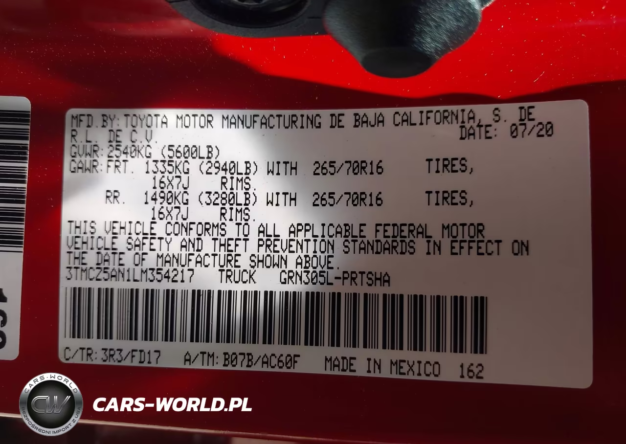 2020 Toyota Tacoma Trd Off-Road VIN:3TMCZ5AN1LM354217 - 9