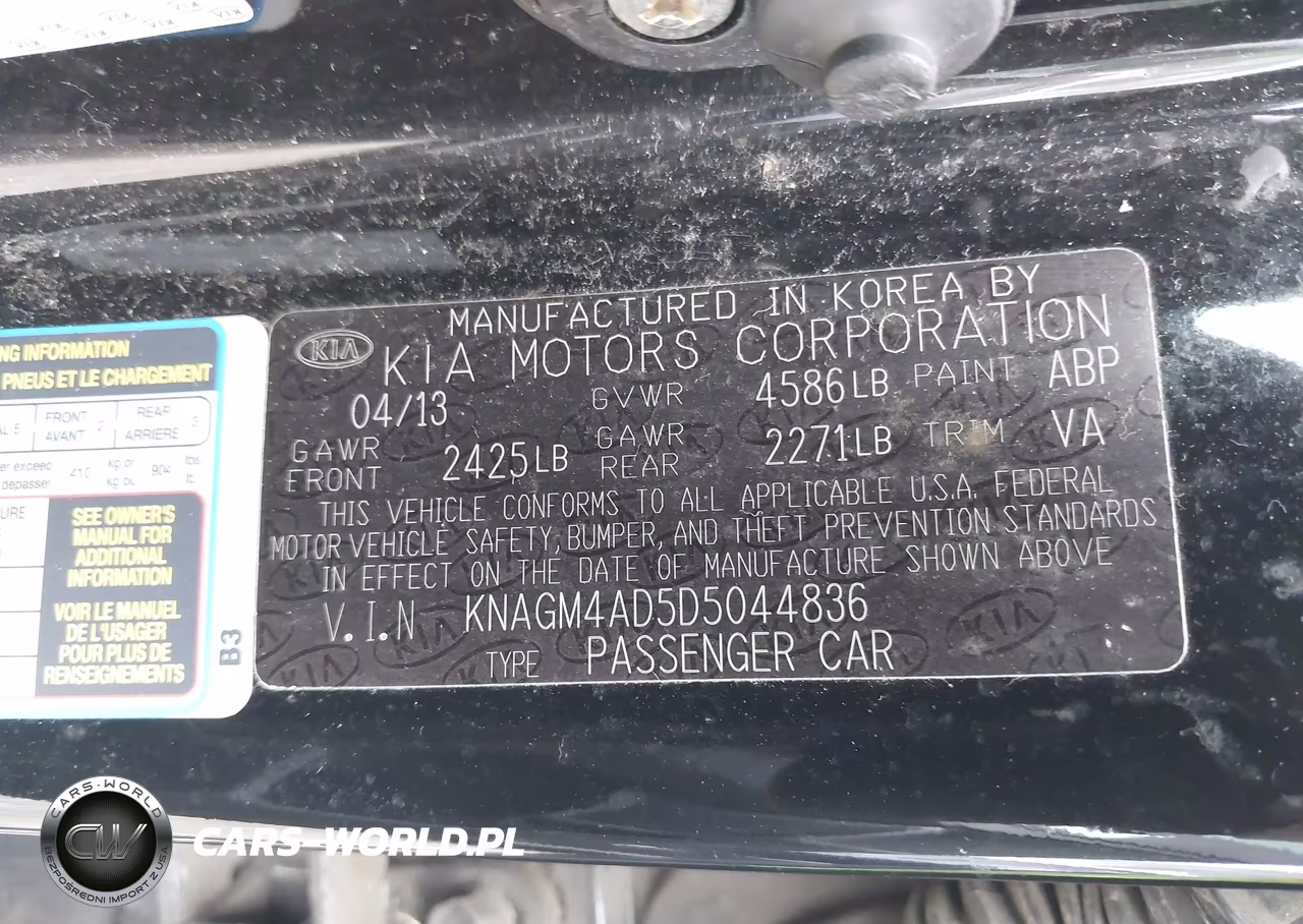 2013 Kia Optima Hybrid Lx VIN:KNAGM4AD5D5044836 - 9