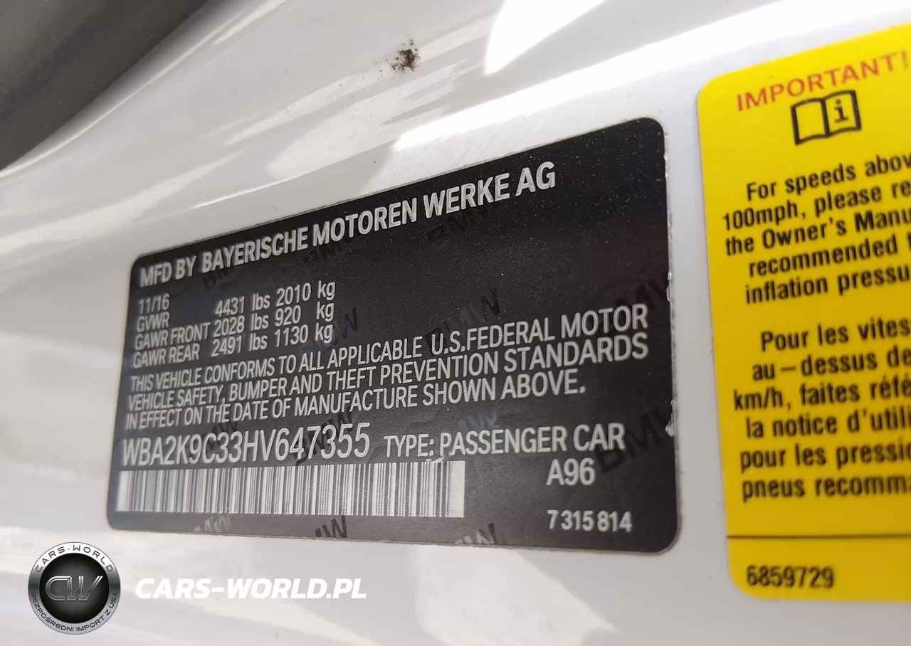 2017 BMW 230I VIN:WBA2K9C33HV647355 - 9