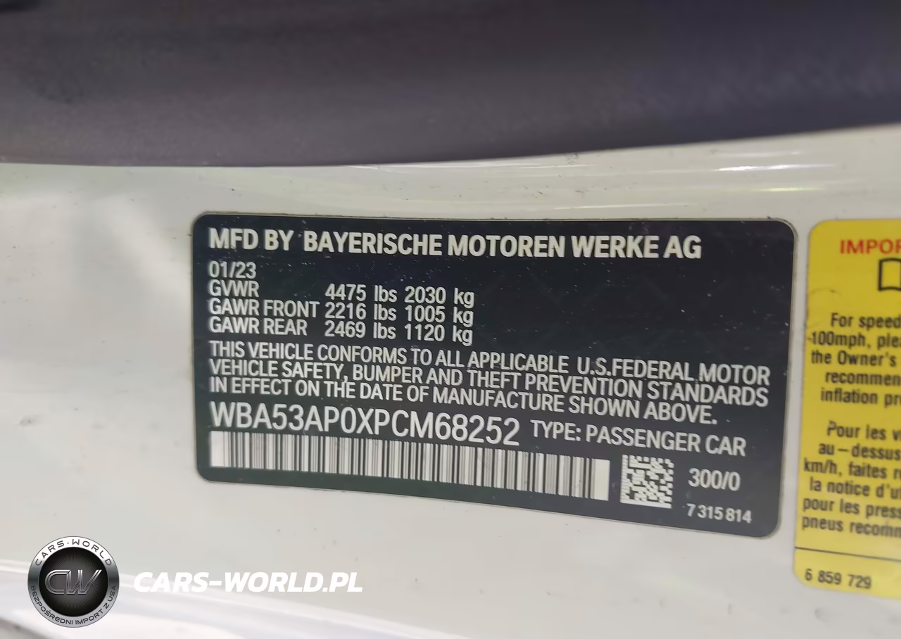 2023 BMW 430I VIN:WBA53AP0XPCM68252 - 9