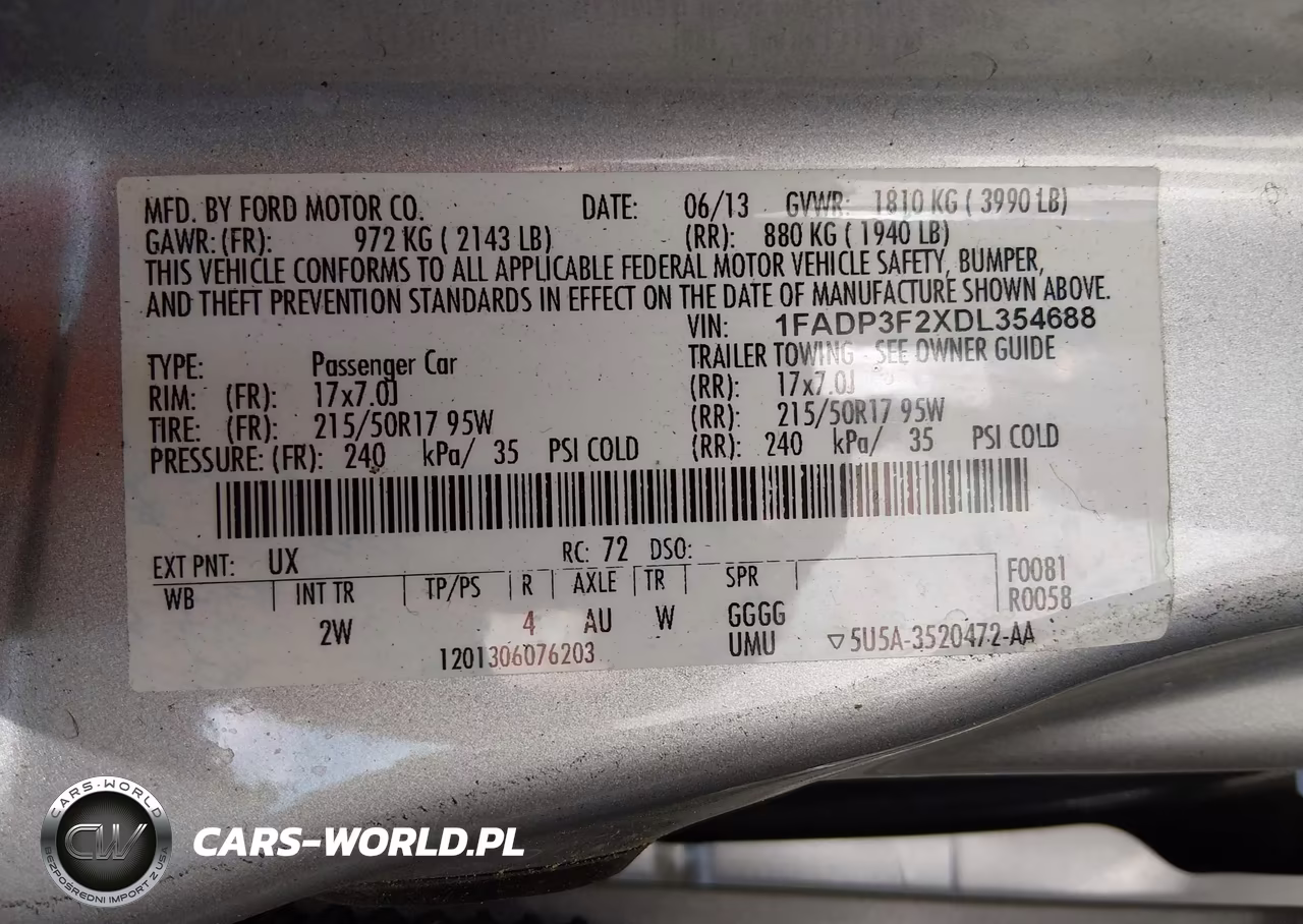 2013 Ford Focus Se VIN:1FADP3F2XDL354688 - 9