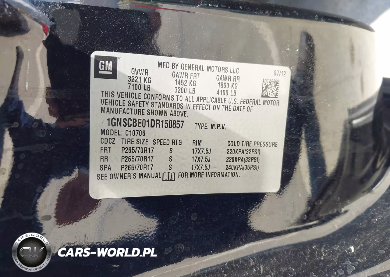 2013 Chevrolet Tahoe Lt VIN:1GNSCBE01DR150857 - 9
