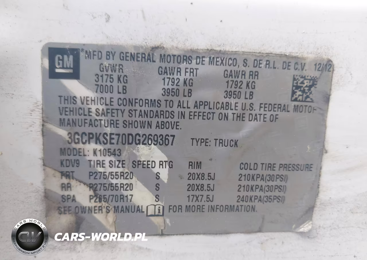 2013 Chevrolet Silverado 1500 Lt VIN:3GCPKSE70DG269367 - 9