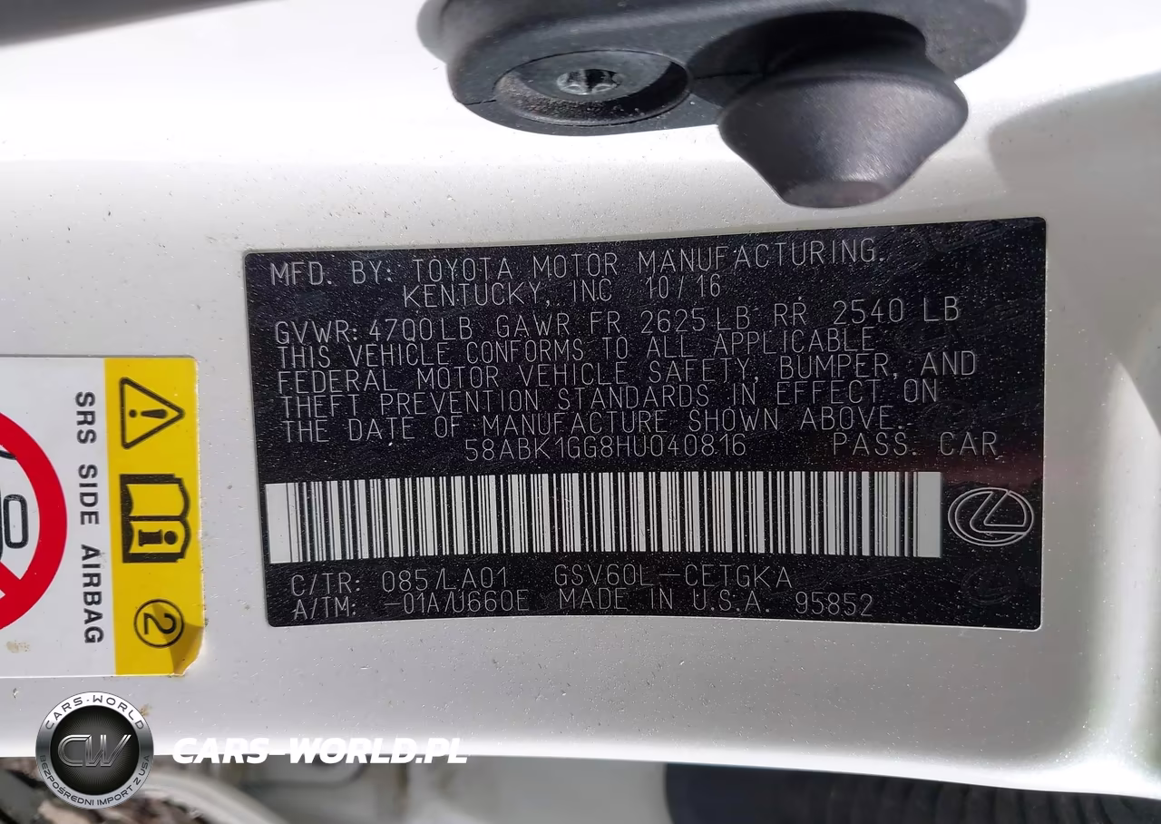 2017 Lexus Es 350 VIN:58ABK1GG8HU040816 - 9