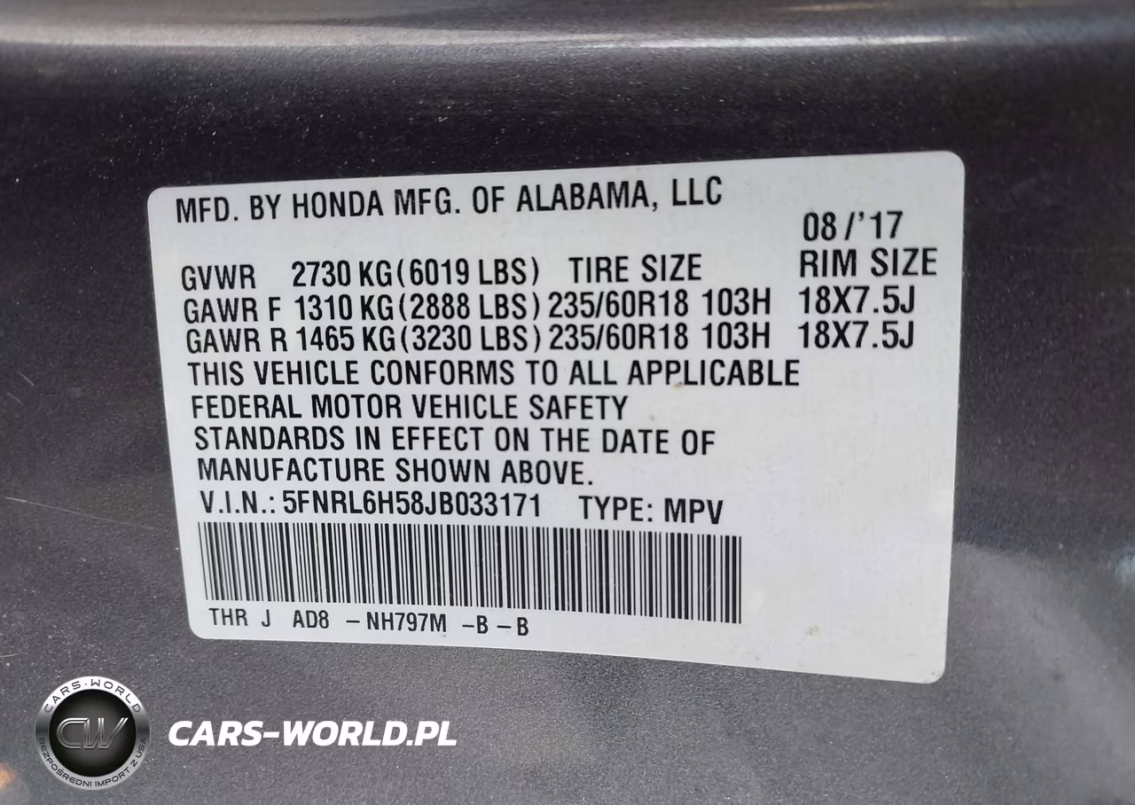2018 Honda Odyssey Ex VIN:5FNRL6H58JB033171 - 9