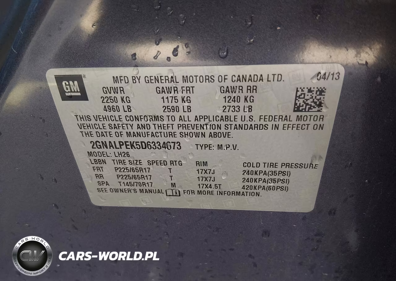 2013 Chevrolet Equinox 2Lt VIN:2GNALPEK5D6334673 - 9