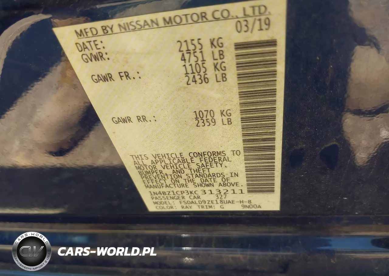 2019 Nissan Leaf Sv Plus VIN:1N4BZ1CP3KC313211 - 9