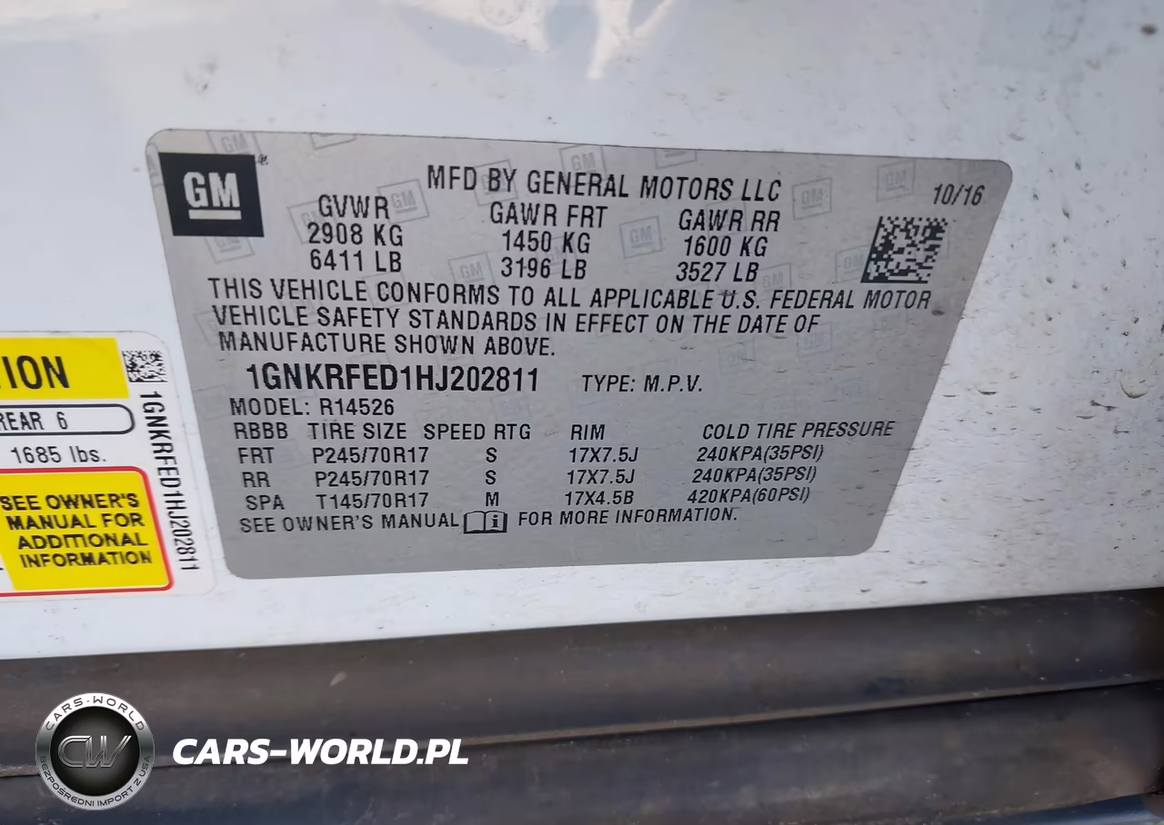 2017 Chevrolet Traverse Ls VIN:1GNKRFED1HJ202811 - 9