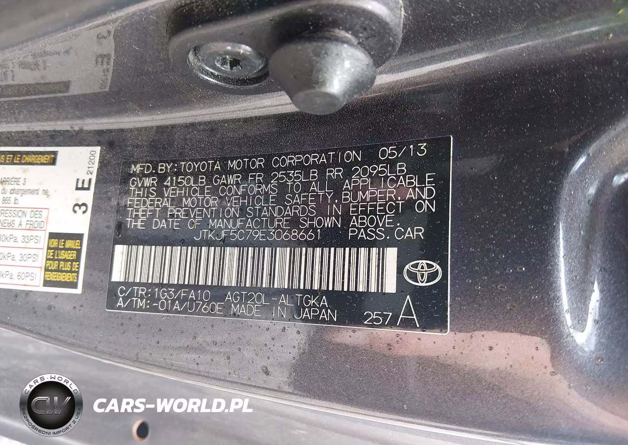 2014 Scion Tc VIN:JTKJF5C79E3068661 - 9