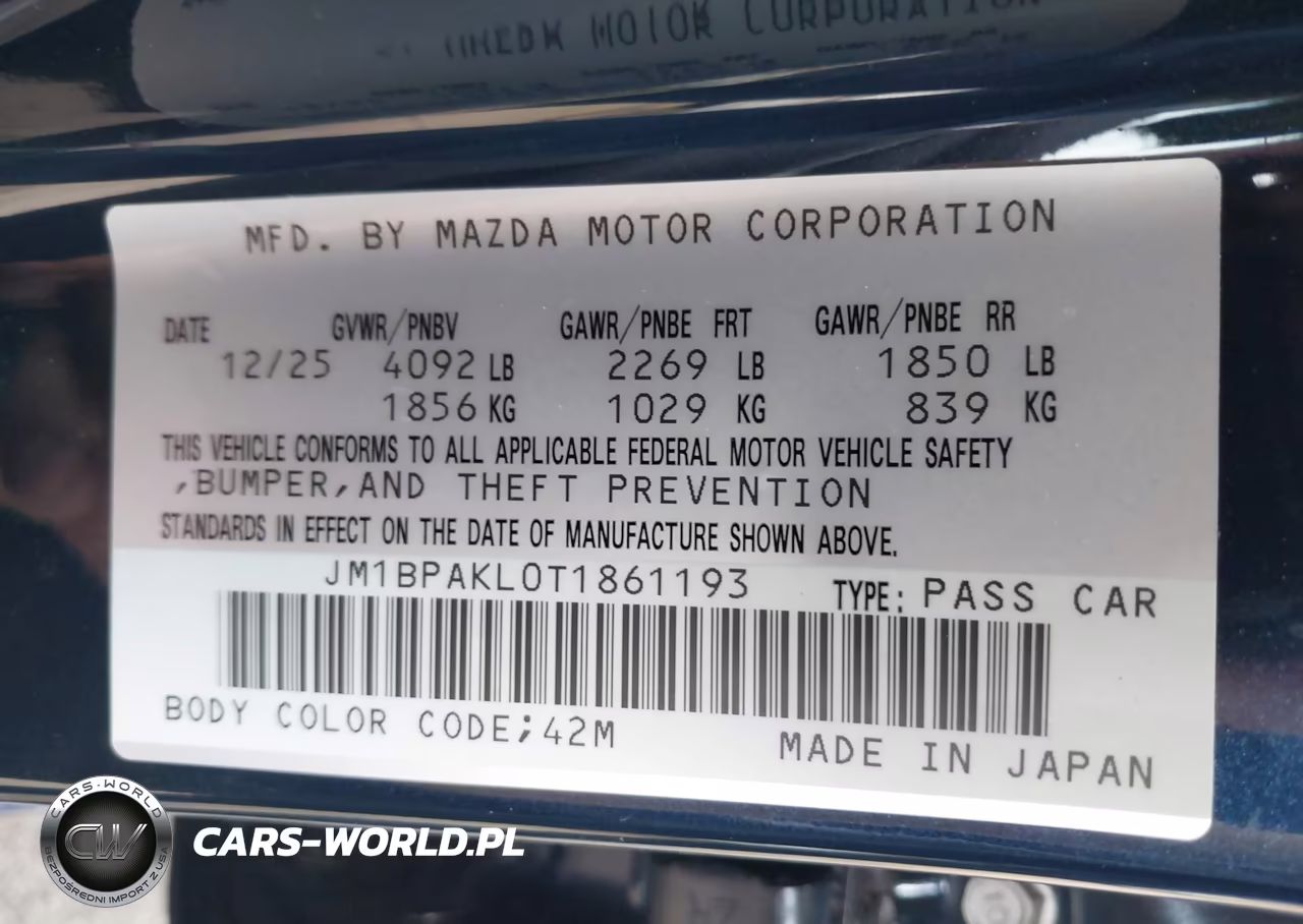 2026 Mazda Mazda3 2.5 S Select Sport VIN:JM1BPAKL0T1861193 - 9