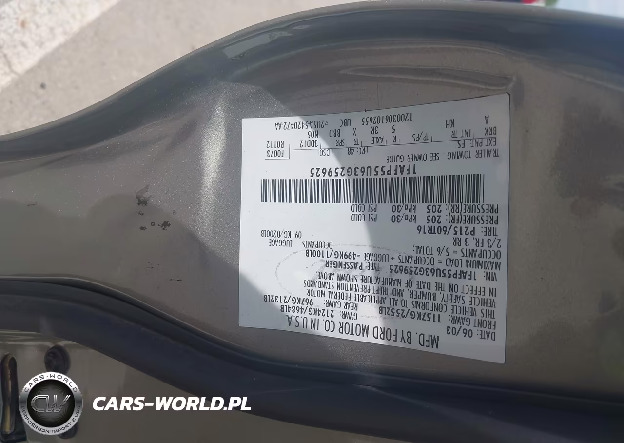 2003 Ford Taurus Ses VIN:1FAFP55U63G259625 - 9