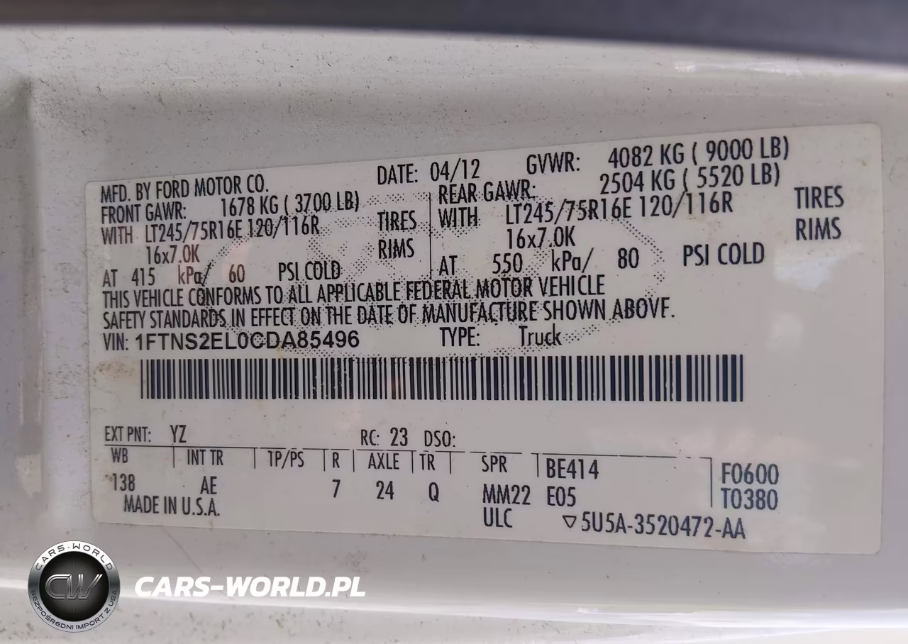 2012 Ford E-250 Commercial-Recreational VIN:1FTNS2EL0CDA85496 - 9