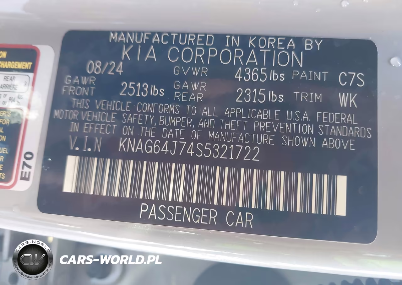 2025 Kia K5 Gt-Line VIN:KNAG64J74S5321722 - 9