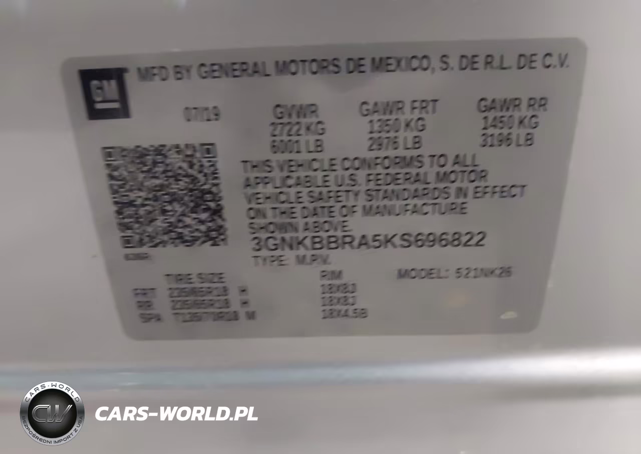2019 Chevrolet Blazer VIN:3GNKBBRA5KS696822 - 9