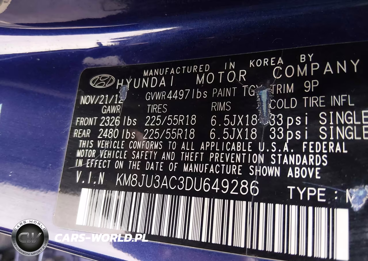 2013 Hyundai Tucson Limited VIN:KM8JU3AC3DU649286 - 9