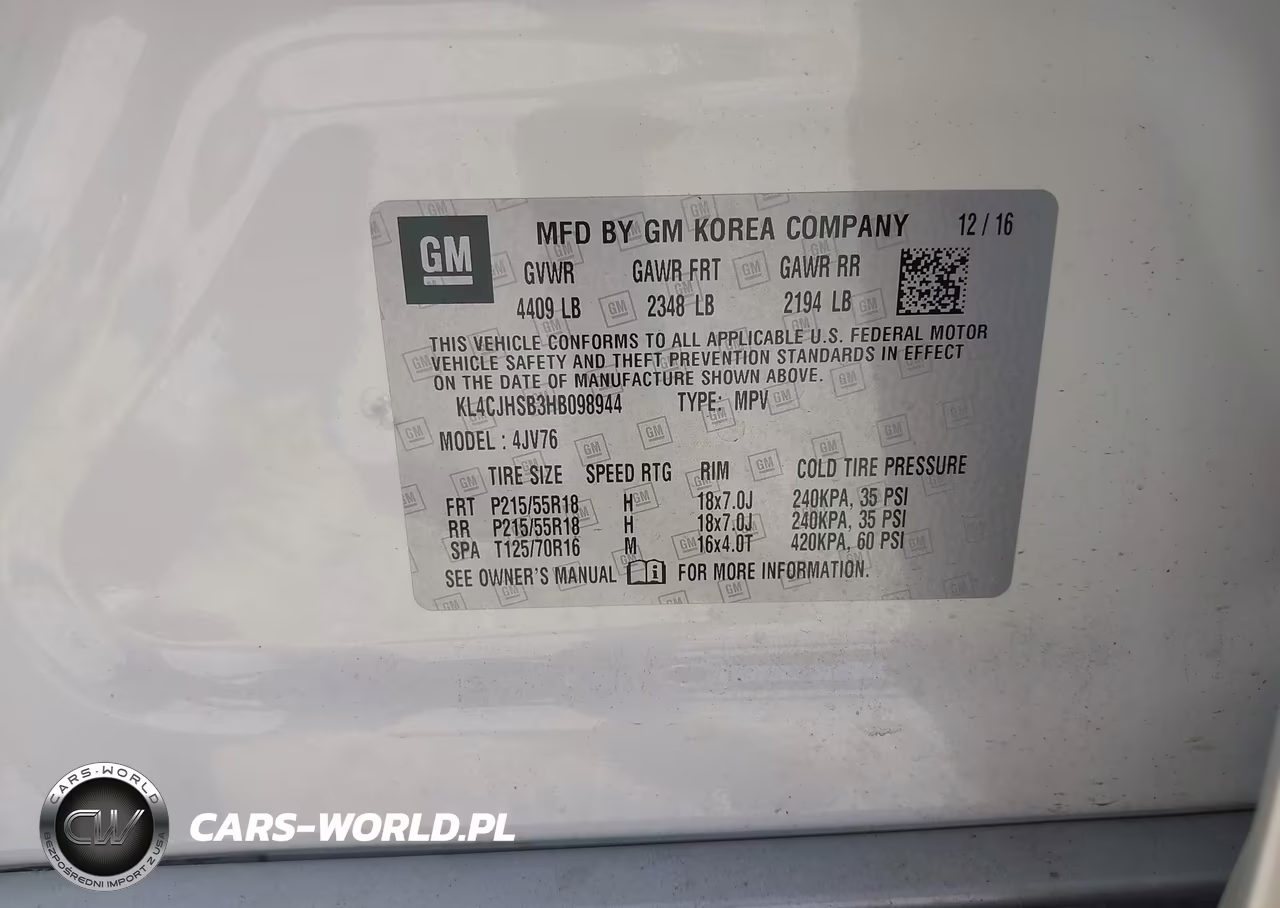 2017 Buick Encore Premium VIN:KL4CJHSB3HB098944 - 9