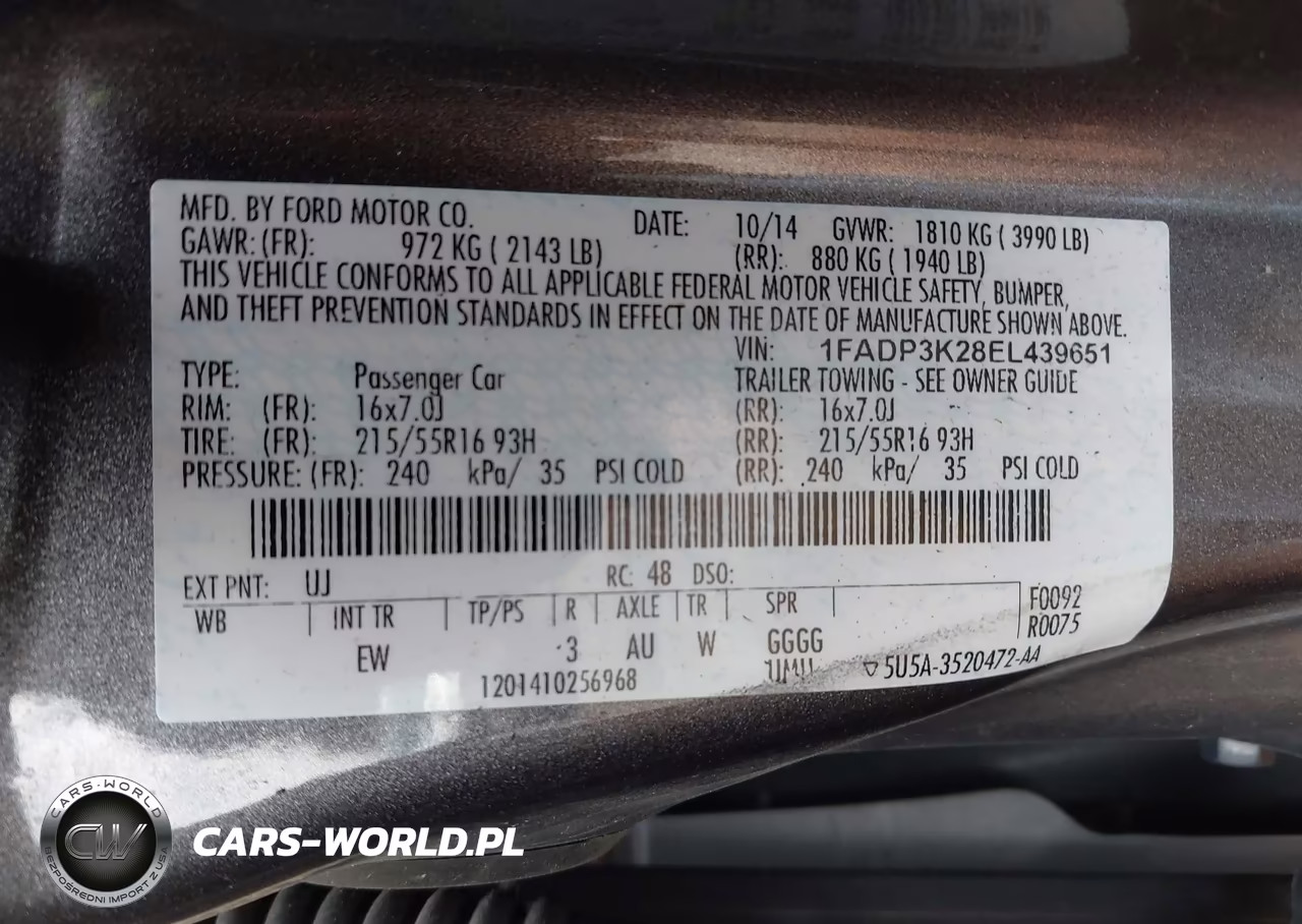 2014 Ford Focus Se VIN:1FADP3K28EL439651 - 9