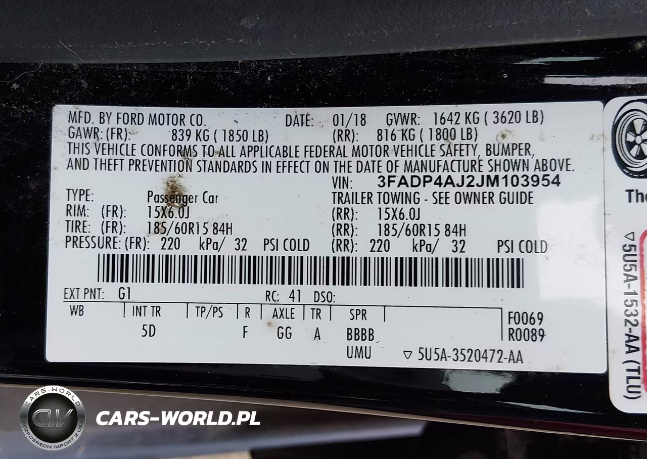 2018 Ford Fiesta S VIN:3FADP4AJ2JM103954 - 9