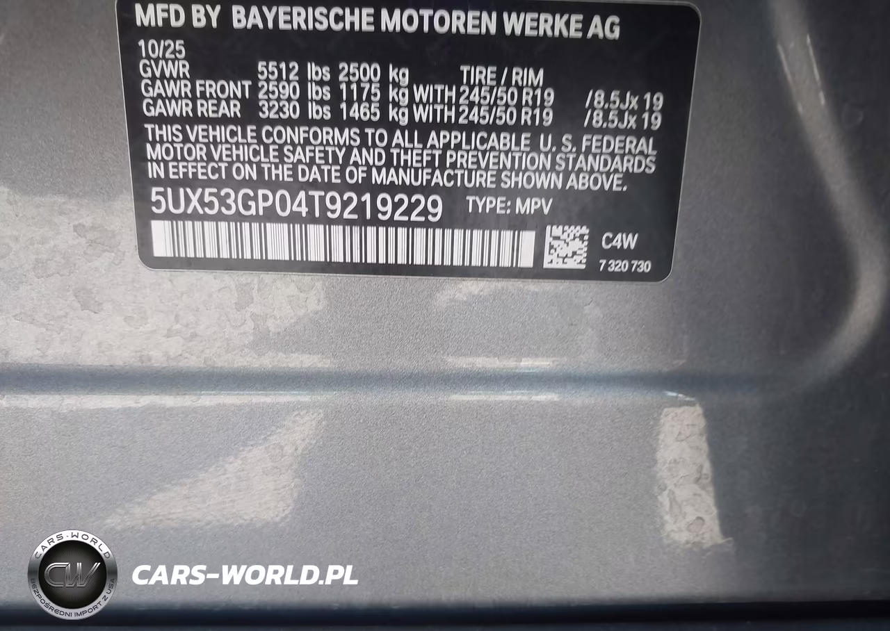 2026 BMW X3 30 xDrive VIN:5UX53GP04T9219229 - 9