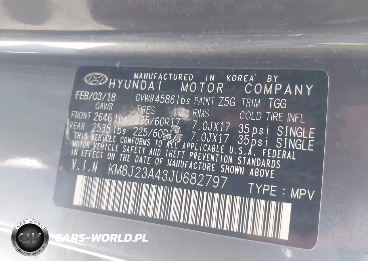 2018 Hyundai Tucson Se VIN:KM8J23A43JU682797 - 4