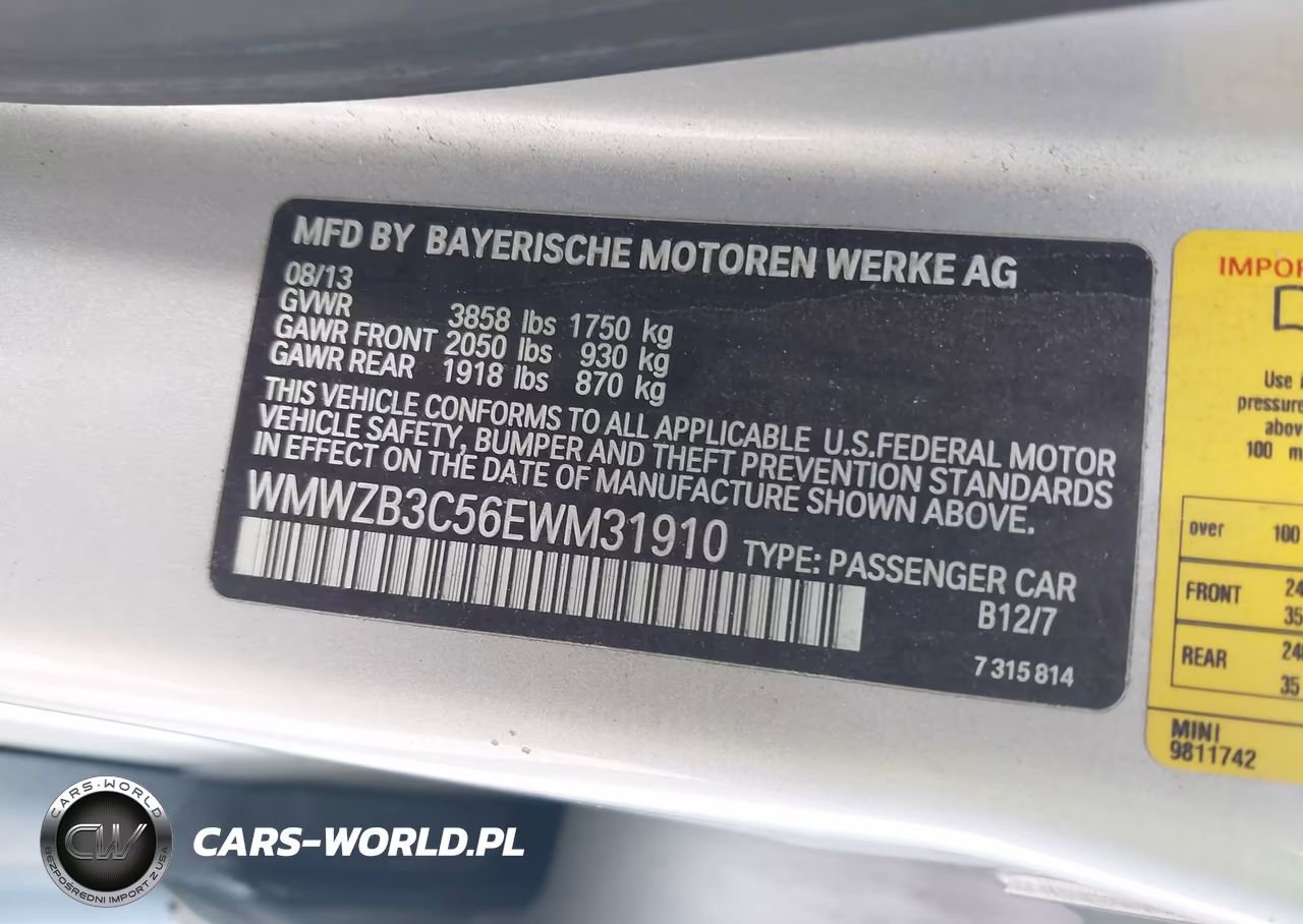 2014 Mini Countryman Cooper VIN:WMWZB3C56EWM31910 - 9